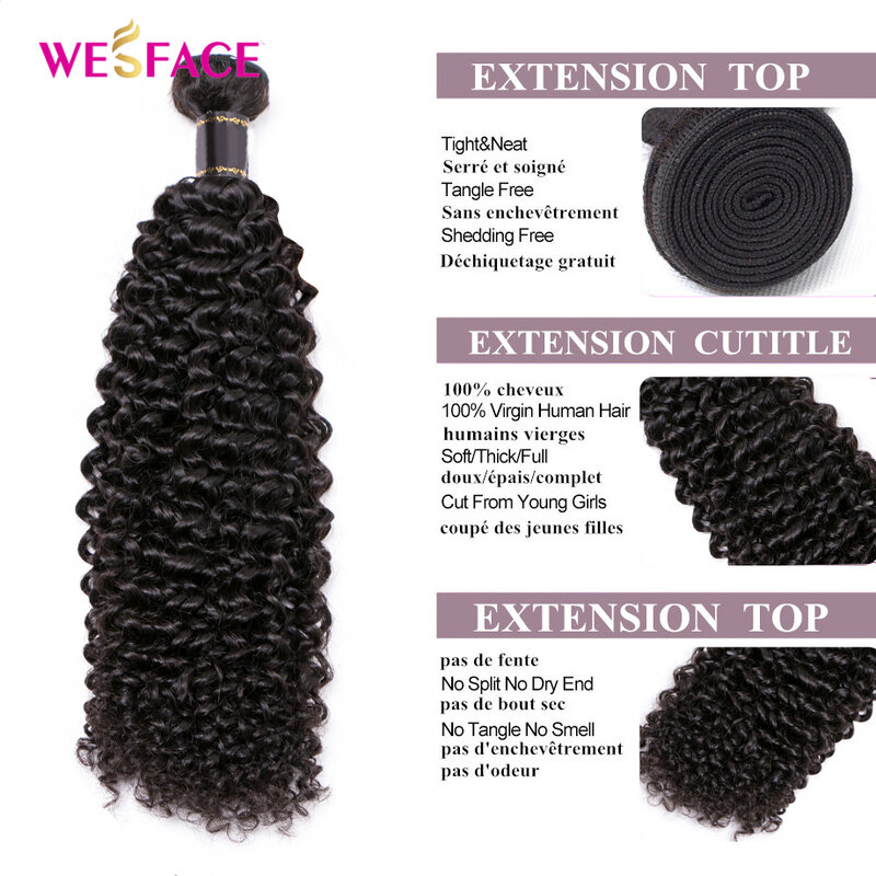 Brazilian 1/3 Deep Wave Bundles Water Wave Curly Hair Weaves 26 Inch Natural Human Hair Loose Deep Wave Bundles For Black Women