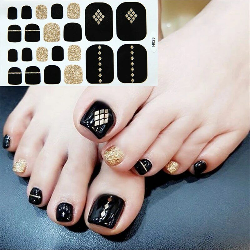 Cute Foot stickers Nail Stickers Women Bronzing Nail stickers Flower Leaf Nail Art Foil Decorations Slider Manicure Watermark