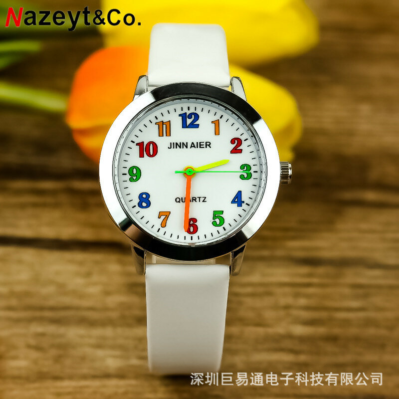 2021 популярные детские Мультяшные кварцевые часы для начальной и средней школы милые цветные цифровые наручные часы с ремешком