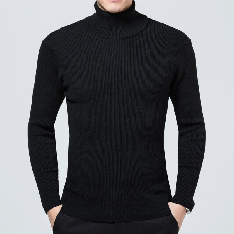 MRMT 2024 New Autumn and Winter Men's Turtleneck Sweater Solid Color Wool Long-sleeved Sweater for Male Sweater