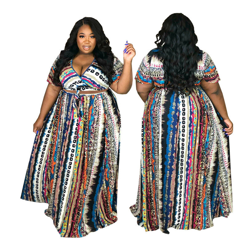 Plus Size African Dresses For Women 2021 Africa Clothes Dress Print Dashiki Ladies Clothing Africa Office Lady Dress