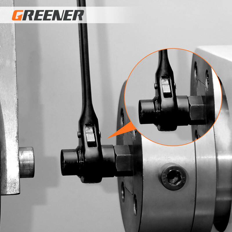 Greener-Llave de trinquete de 10-32mm, adaptador de enchufe ajustable de cola puntiaguda multifuncional, herramientas manuales