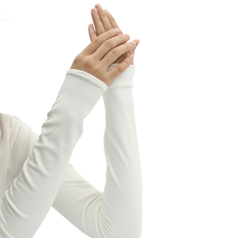 Maniche a braccio in cotone Unisex invernali protezioni a gomito ad alta elasticità ispessite a doppio strato per mantenere calde le braccia a casa