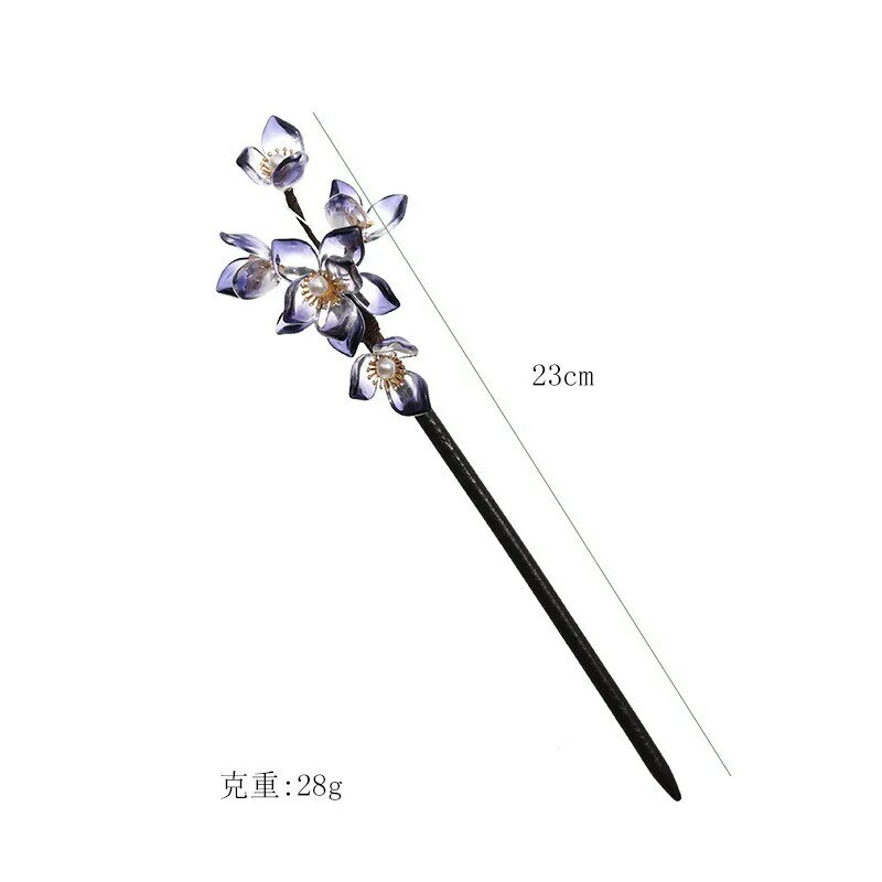 Sandelholz Blumen form Haarnadel Clips handgemachte gewickelte Holz Haar Gabel Sticks Retro chinesische Hanfu Haarschmuck Schmuck Tiara