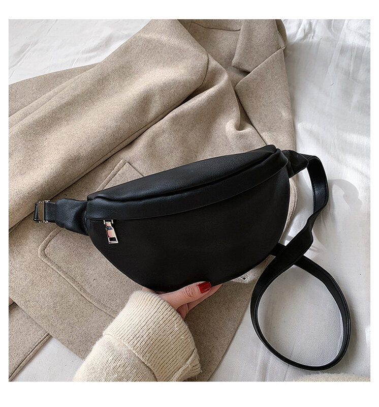 Borse da uomo con cerniera borsa Unisex borsa in pelle PU Versatile Casual confezioni solide borsa a tracolla a tracolla moda per Famale nero rosso