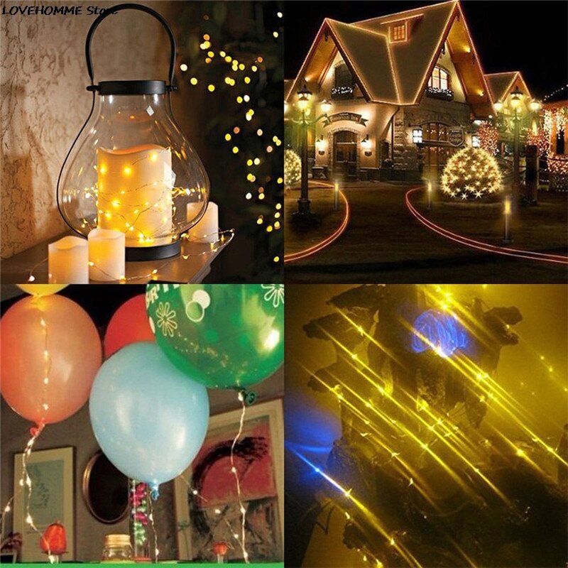 Guirxiété lumineuse LED dégradée pour Noël, fête du Nouvel An, mariage, décoration de la maison, porte-photo, batterie, 1m, 2m, 3m, 5m