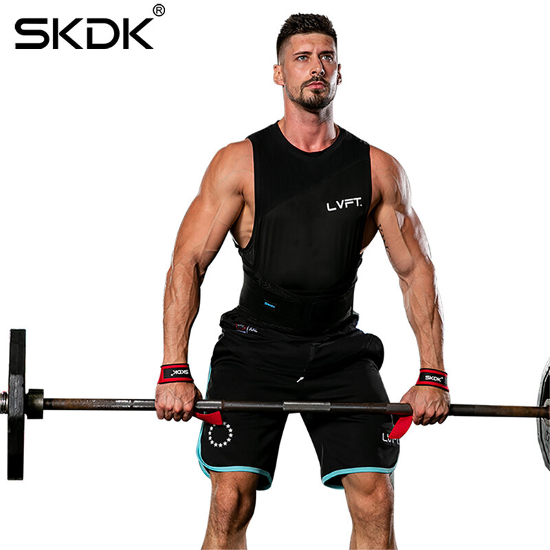 SKDK sollevamento pesi palestra antiscivolo sicurezza sportiva cinturini da polso sollevamento pesi supporto per polso Crossfit manopole Fitness Bodybuilding