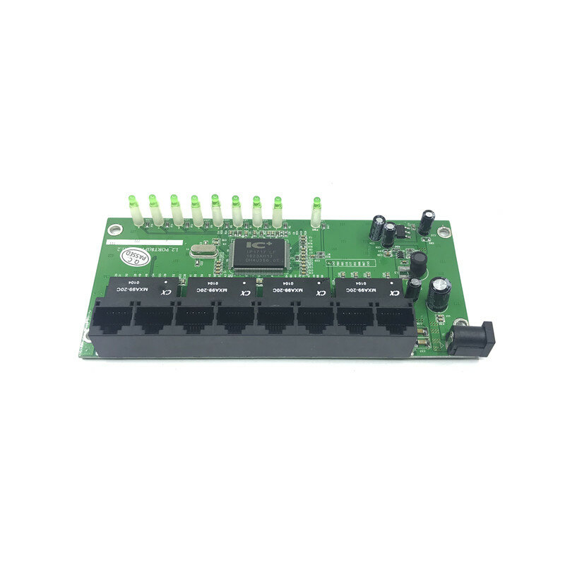 Módulo de interruptor Ethernet rápido de 8 puertos, adaptador de fuente de alimentación de 5v, placa base, OEM, 10/100mbps, RJ45