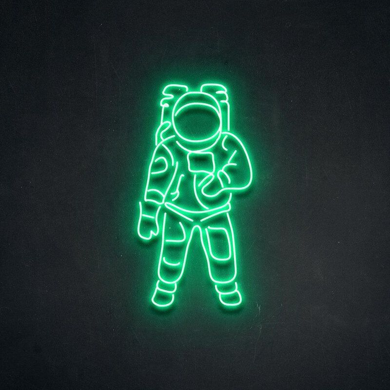 Custom 12V Led Neon Signs Light for ASTRONAUT Robot  Acrylic Home Room Wall Decoration Ins Party Wedding Signs