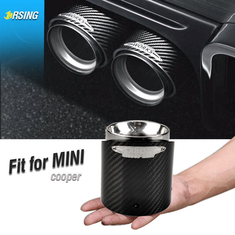Mini Punta de escape de fibra de carbono, puntas de silenciador aptas para R55, R56, R57, R58, R59, R60, R61, F54, F55, F56, F57, F60, mini Cooper