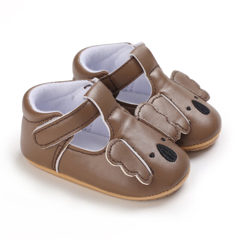 Zapatos de cuero con estampado Animal para bebé, zapatillas antideslizantes de suela suave para primeros pasos, 2021