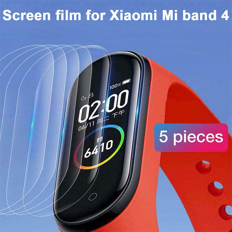10 Chiếc Mi Band 4 Tấm Bảo Vệ Màn Hình Cho Xiaomi Mi Band 4 Mi3 Dây Mềm TPU Màng Bảo Vệ Chống Trầy Xước-Chống