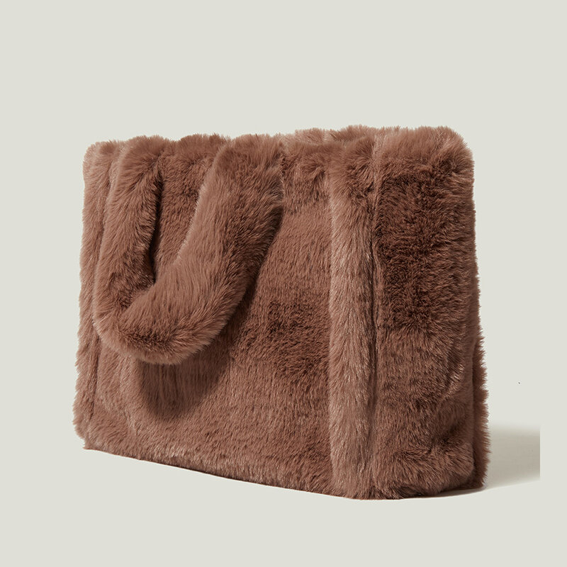 Mabula Frauen Winter Luxusmarke Design Schulranzen Handtaschen weibliche große Kapazität Einkaufstasche Kunst pelz Geldbörsen Schulter taschen