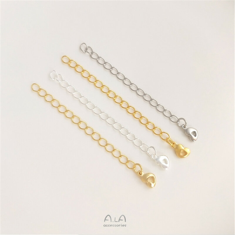 Catena di coda placcata in rame 14K18K catena di estensione in vero oro argento accessori per mani fai-da-te materiale braccialetto collana