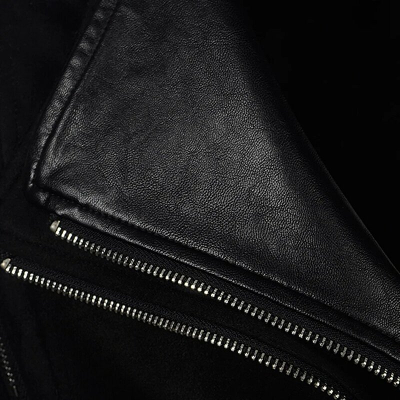 Женская мотоциклетная куртка из искусственной кожи, черная куртка из искусственной кожи, верхняя одежда для осени и зимы