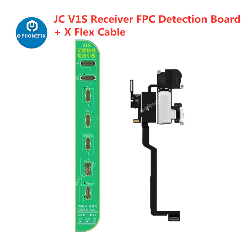 Jcid receptor fpc com sensor de proximidade, fones de ouvido, alto-falante, cabo flexível para iphone x xs xr 11 pro max, truetone, reparo de identificação facial