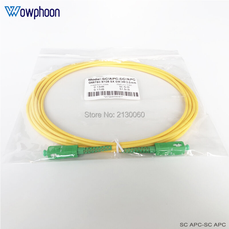 무료 배송 SC/APC-SC/APC SX FTTH 광섬유 드롭 케이블 패치 코드 SM 3.0MM 광섬유 점퍼 케이블
