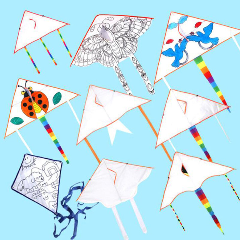 Menyenangkan Datar Eagle Kite atau Baris String Anak-anak Burung Terbang Layang-layang Windsock Olahraga Outdoor Toys Garden Kain Mainan untuk Anak-anak hadiah