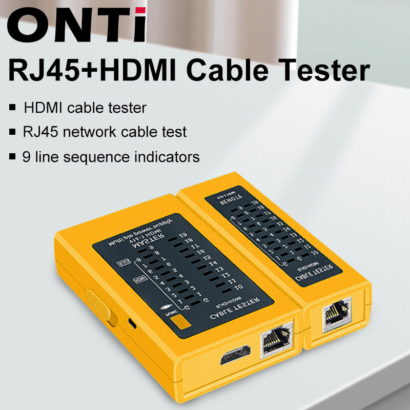 ONTi เครื่องทดสอบสายเคเบิลเครือข่ายสาย Finder มัลติฟังก์ชั่ควบคุมอุตสาหกรรมองค์ประกอบสำหรับ RJ45 RJ11 HDMI