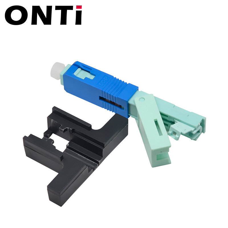 ONTi-Conector óptico de modo único, ferramenta FTTH, ferramenta de conector frio, fibra ótica, conector rápido, 53mm, SC, APC, SM, alta qualidade