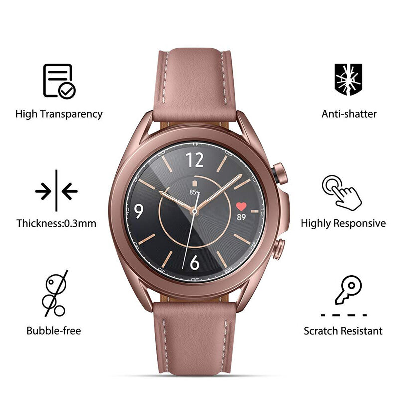 Защитное стекло для экрана для Samsung Galaxy Watch 3 45 мм 41 мм HD Анти-Царапины смотреть фильм smart watch аксессуары