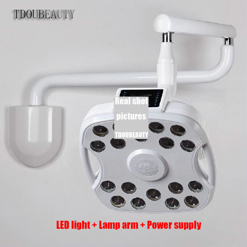TDOUBEAUTY-Lampe Dentaire Haut de Gamme, Éclairage Tactile, Lumière Orale LED, Lampe à Induction Chirurgicale (Lampe + Bras + Alimentation) 90V-230V