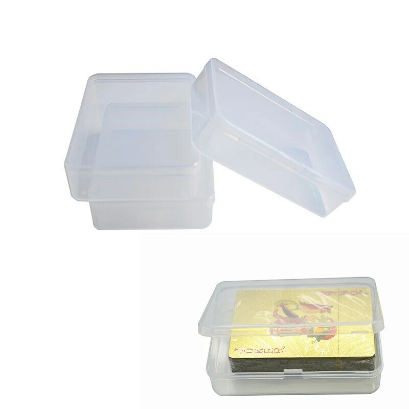 Прозрачная коробка для игровых карт, контейнер для хранения ювелирных изделий, 1 шт., 10x7 см, прозрачная пластиковая коробка для настольных игр