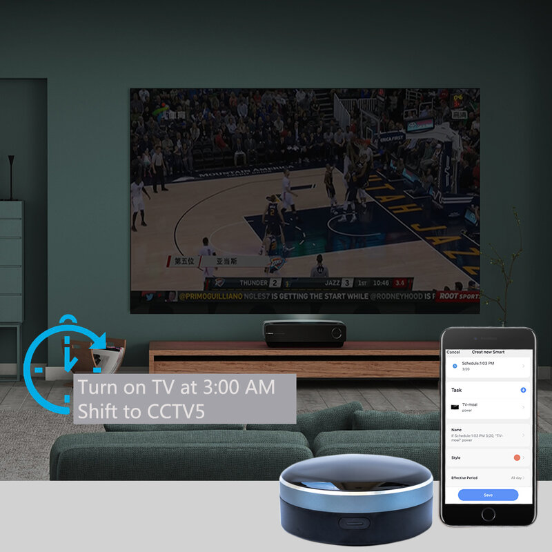 Tuya Rf + Ir Universele Afstandsbediening Smart Home Controller Voor Tv Ac Gordijn Rolluik Werken Met Siri Alexa google Thuis