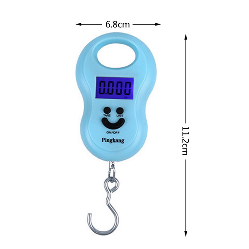 Portable Hanging 50Kg /10g LCD Digital Blue Backlight Fishing Pocket Scales Luggage Hook Scale Digital Scales Portable Hanging