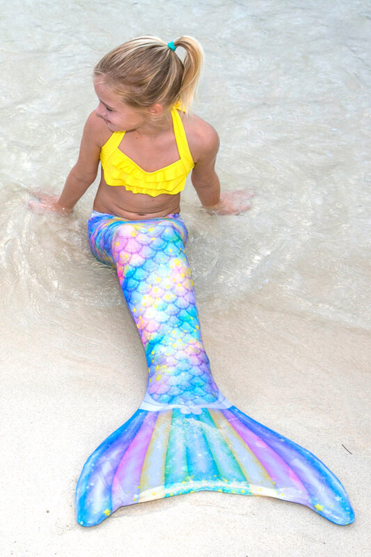Kinder erwachsene Swimmable Meerjungfrau Schwanz für Mädchen Schwimmen Beize Anzug Meerjungfrau Kostüm Badeanzug Haarnadel können hinzufügen Monofin Fin