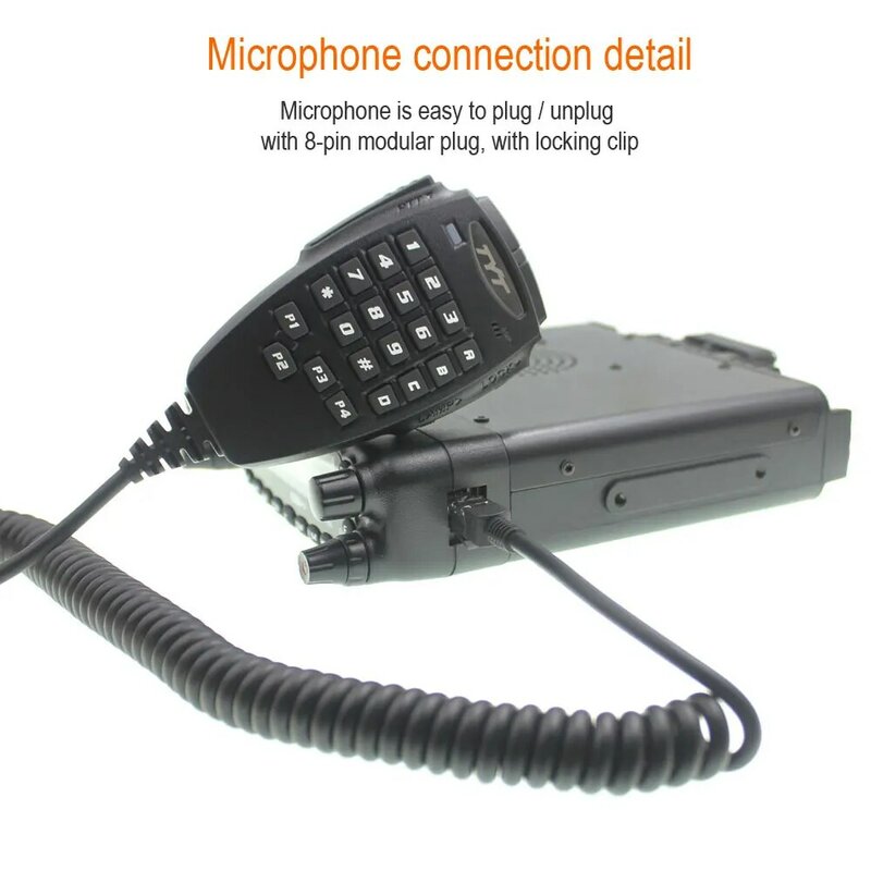 Microfone de alto-falante original tyt com emissor de dados para celular amador