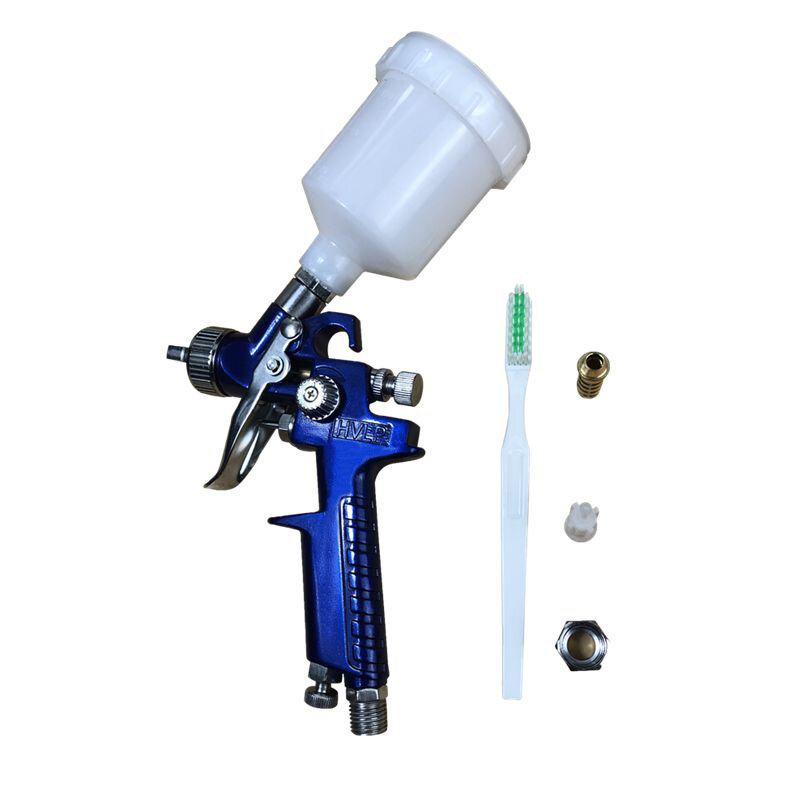 Hvlp mini reparação pistola de pintura spray 1.0mm/0.8mm airbrush pistola airless para pintura carro ferramenta pneumática pulverizador da escova ar h2000