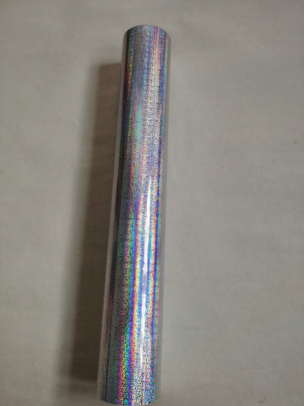 Hot stamping foil holographic foil silver color small bits pattern hot press on paper or plastic 21cm x120m