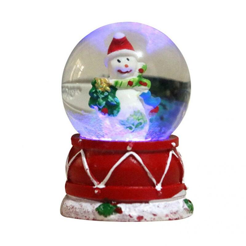 Dekorative Schneekugel mit Bunte Beleuchtung Mini Kristall Ball 3D Cartoon Weihnachten Ornamente