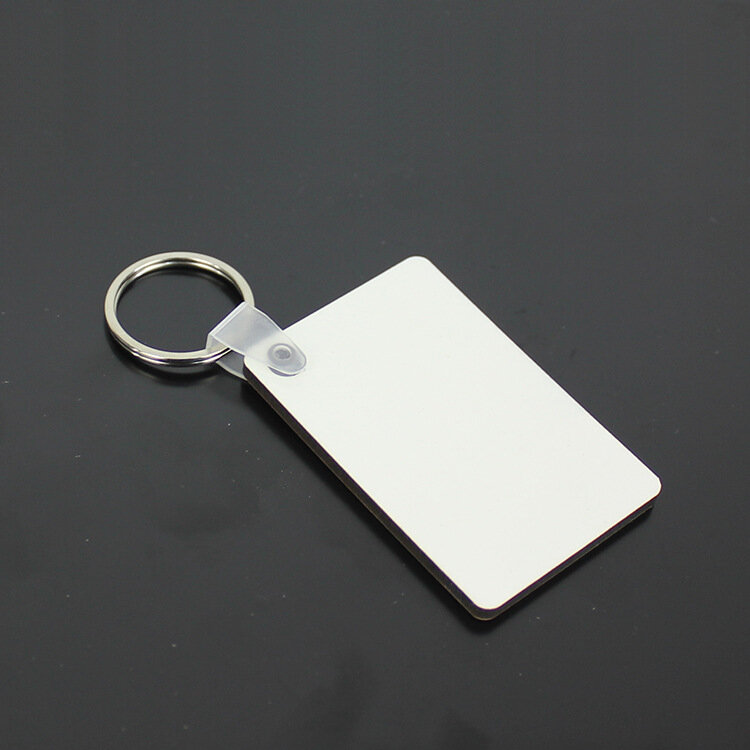 100PCS White Plastic Buckle Button Keychain PP Clip Transparent Folding Ornament Keyring Key Chain DIY Accessories