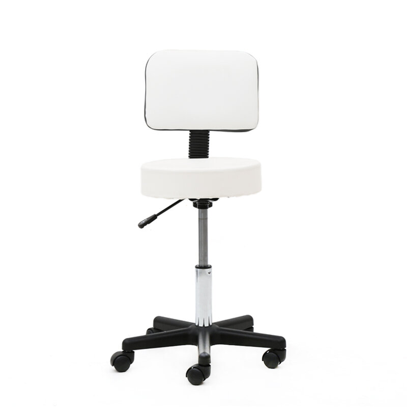 Okrągły kształt plastikowy regulowany Salon stołek stołek barowy fryzjer krzesło czarny nadaje się do salonu domu i biura
