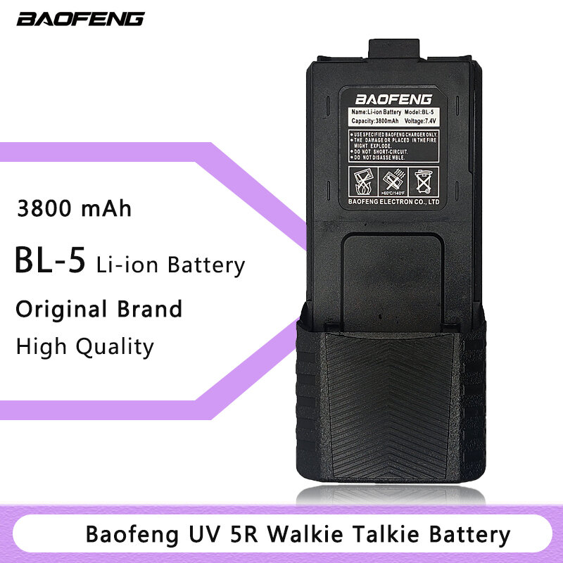 BAOFENG-5R Bateria de rádio, USB Tipo C, UV5R Batterier recarregável para duas peças de rádio, UV-5R UV 5RA 5RE Walkie Talkie Acessórios