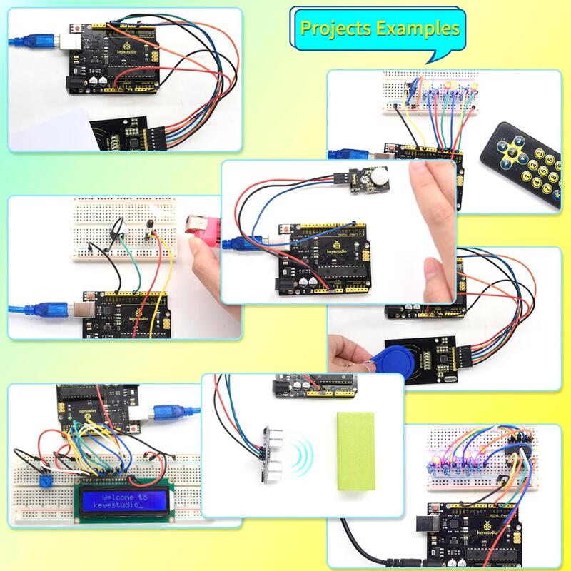 Kit Pemula Super Keyyesdio Baru Yang Ditingkatkan dengan Papan V4.0 untuk Kit Pemula Arduino untuk Proyek UNOR3 32 + Tutorial dengan Kotak Hadiah