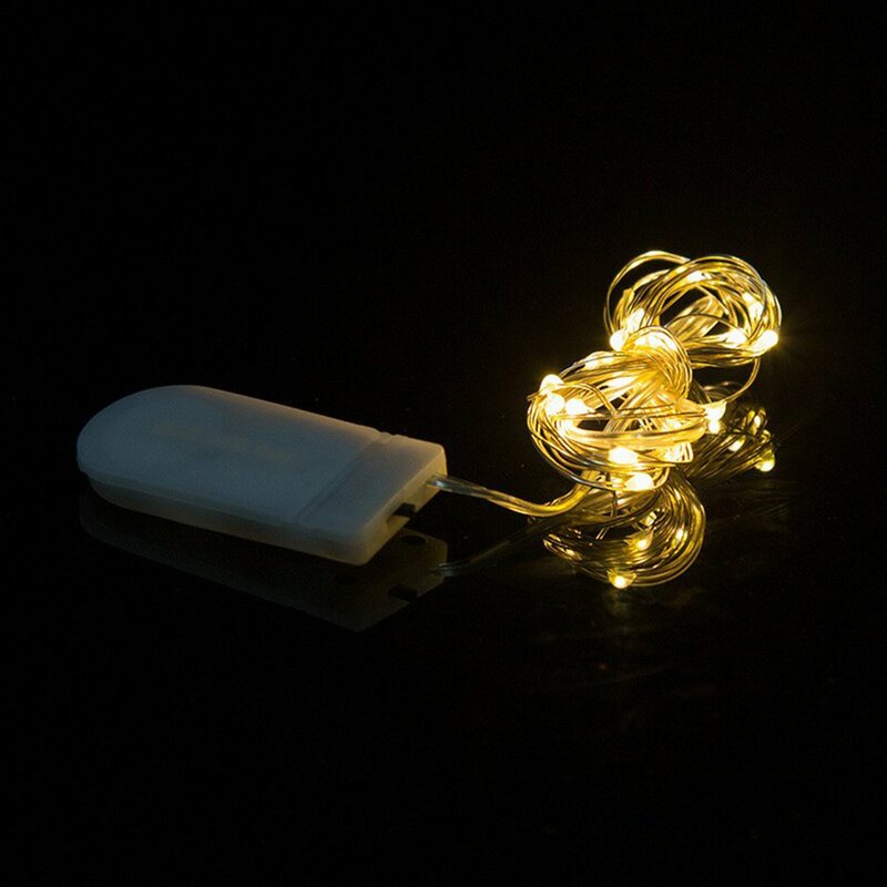 Guirlande lumineuse LED en fil de cuivre de 2M, éclairage féerique pour noël, arbre, mariage, fête, décoration