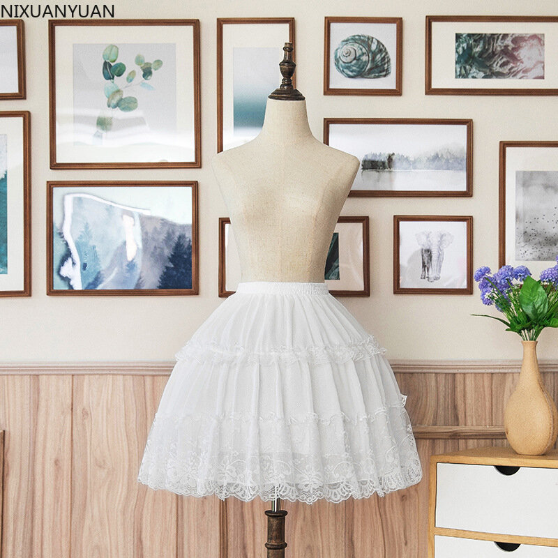Wholesale Adjustable Ball Gown Crinoline Underskirt Cosplay Petticoat Short White Black Petticoat Wedding Party Accessories