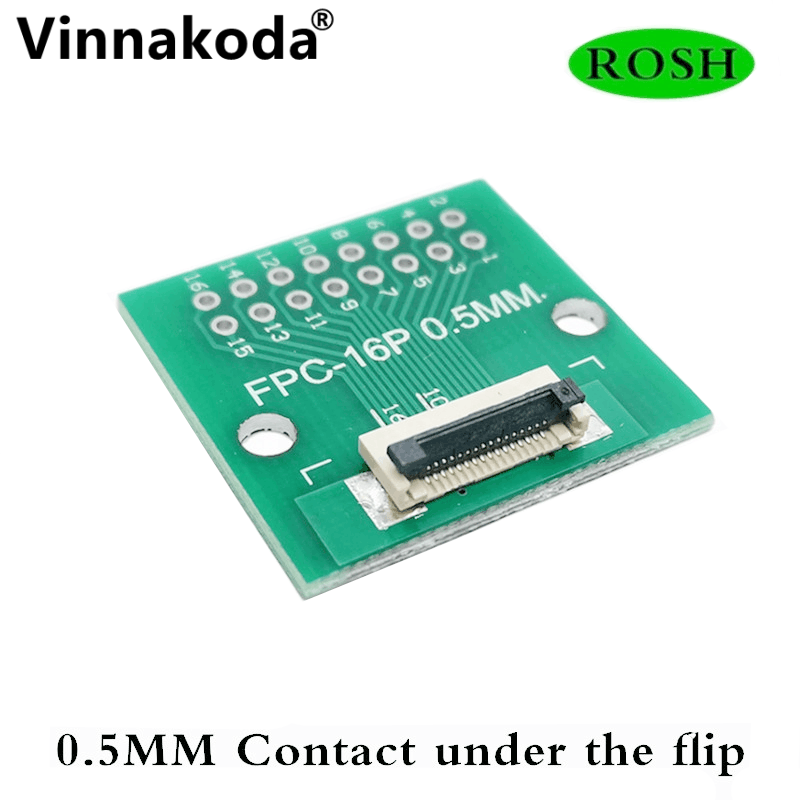 2PCS FFC/FPC adapter board 0.5MM-16P to 2.54MM welded 0.5MM-16P flip-top connector
