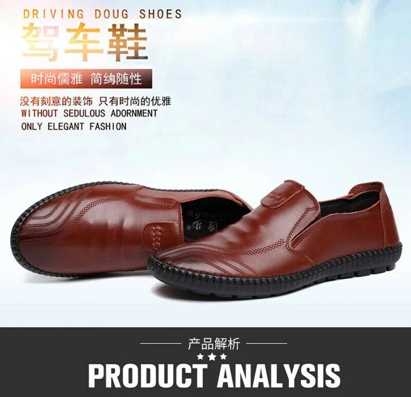 Sapato de couro genuíno masculino, sapato casual de couro PU, pé casual ervilhas planas, sapato preguiçoso, novo, luxo, 2020