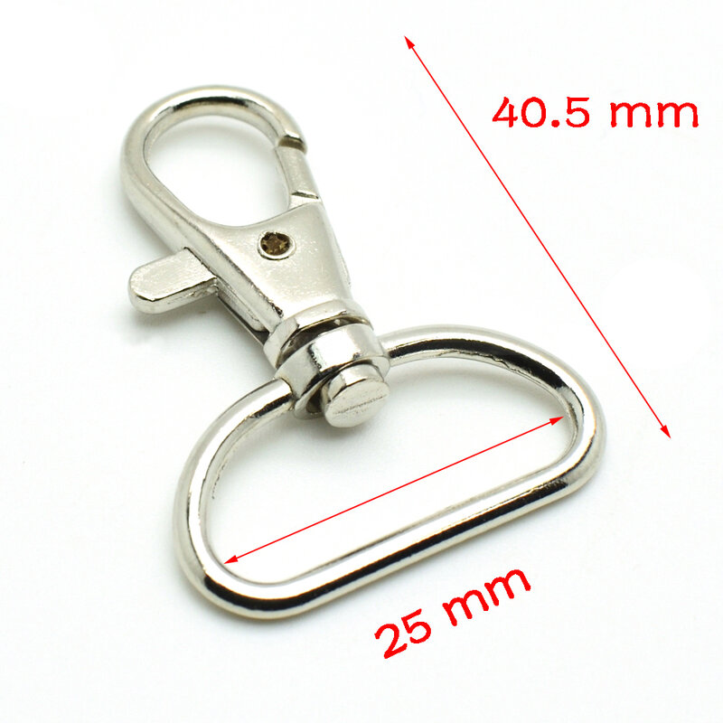 ZENTEII 25mm Keychain Swivel Lobster Clasp Clips Hook Key Chain Handbag Strap Split Key Ring For Bag Belt Keychains
