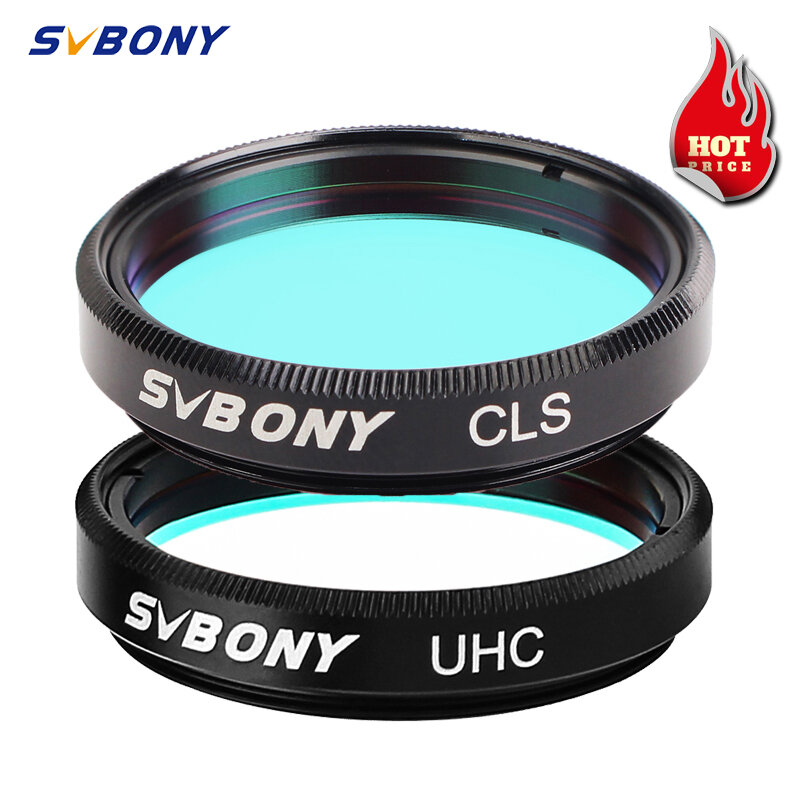 SVBONY Filter 1.25'' UHC /CLS  Elimination of Light Pollution  for Astronomy Telescope  Eyepiece Observations of Deep Sky