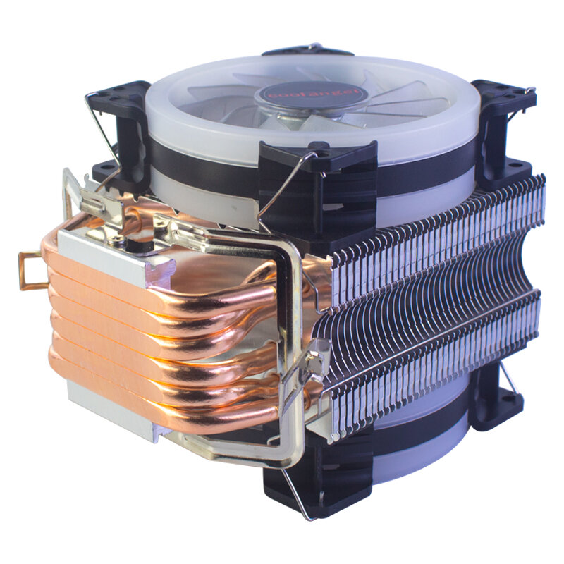 Enfriador de CPU LGA 2011 X79 X99, 6 tubos de calor, 90mm, 4 pines PWM RGB, ventilador de refrigeración de CPU LGA 1155 1356 1700 AMD3 AM4, placa base PC Universal