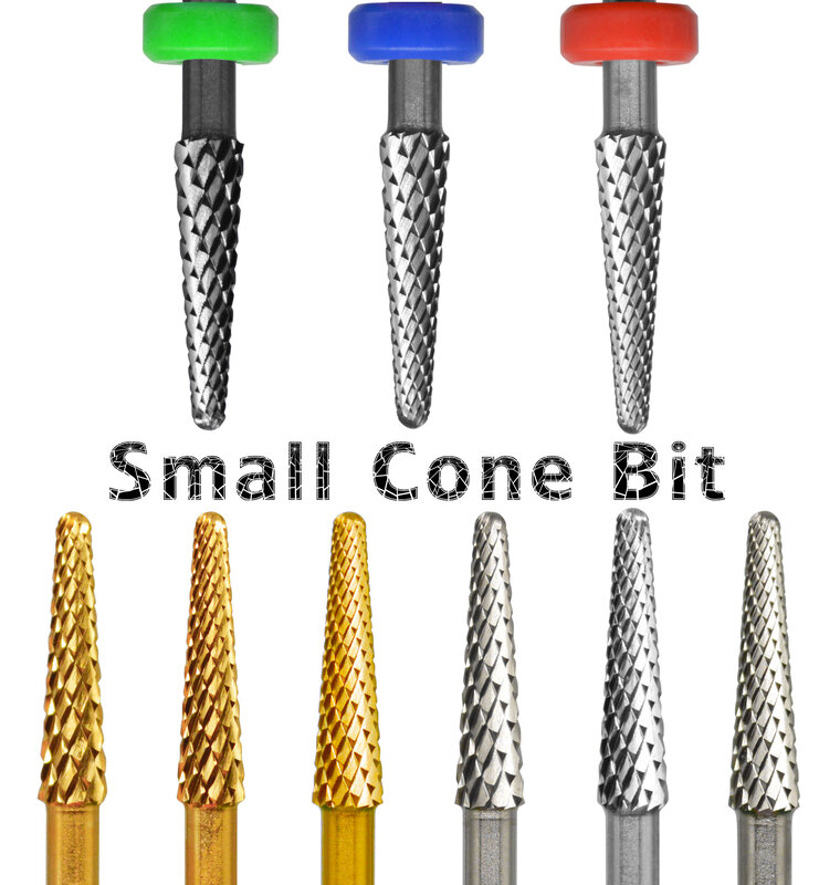 NAILTOOLS 3.1mm Small Cone Gold Silver Cuticle Tungsten steel Carbide cuticle Clean nail drill bit dead skin manicure pedicure