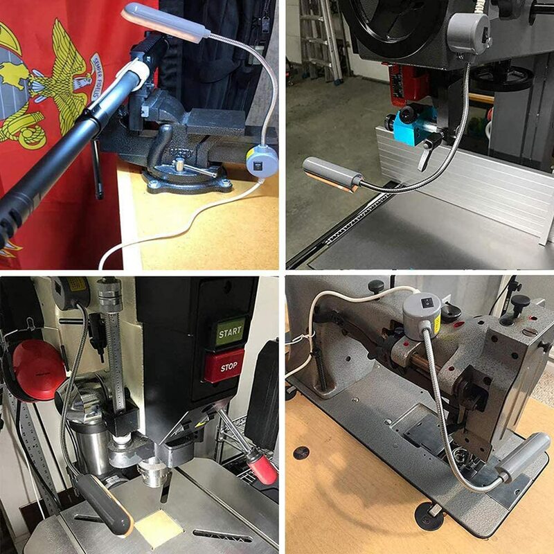 Máquina de coser portátil para ropa, luz con Base magnética, lámpara LED de costura para torno de prensa de taladro, iluminación de trabajo, 10/20/30 LED, enchufe UE y EE. UU.