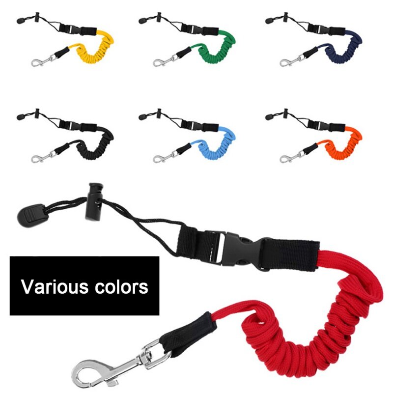 3pcs Rowing Boat Elastic Paddle Leash Kayak Accessories Kayak Canoe Safety Fishing Rod Surfing Coiled Lanyard Cord Tie Rope