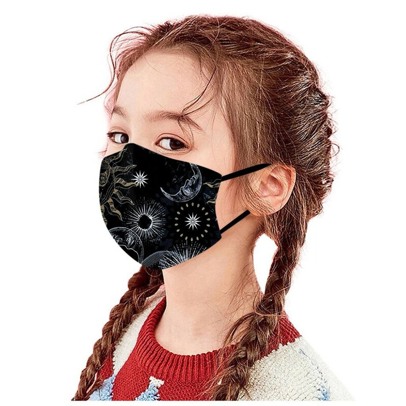 Mascarilla lavable reutilizable para niños y niñas, máscara con estampado bonito, transpirable, a prueba de polvo, 1 unidad