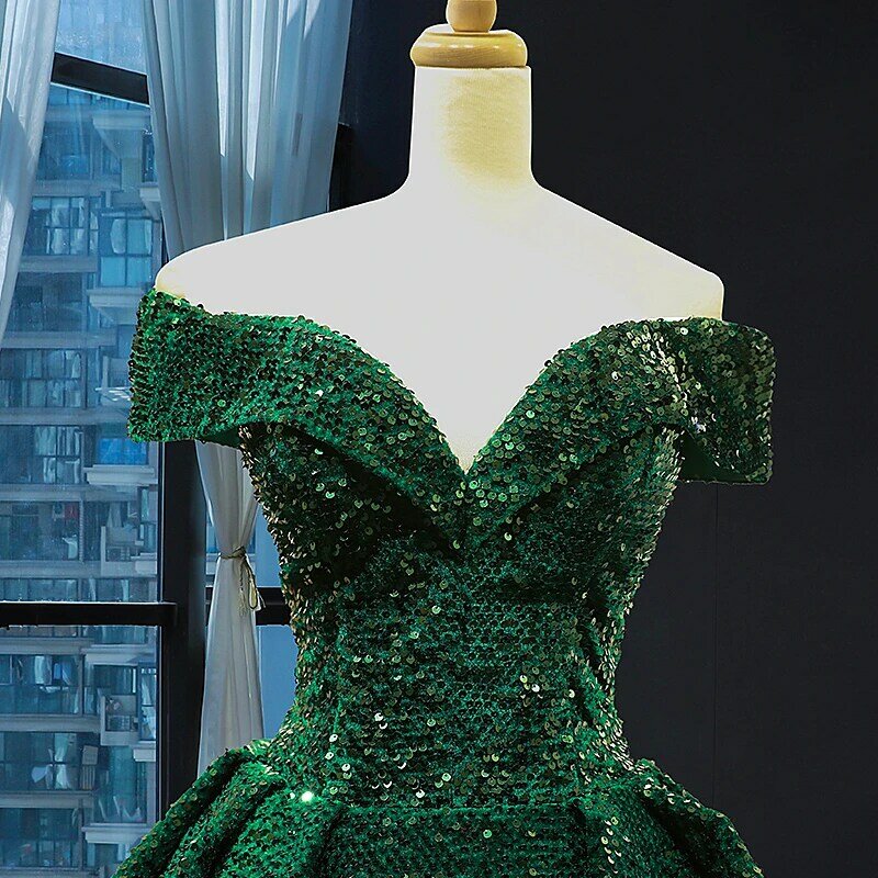 Сексуальные Зеленые Роскошные вечерние платья с открытыми плечами Модные Формальные Вечерние платья для беременных Длинное Элегантное платье для выпускного вечера